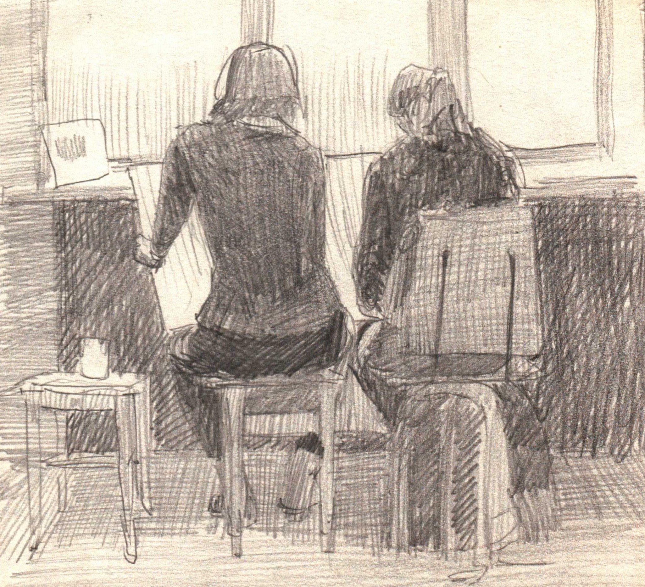 Kristina and Dasha at the composition